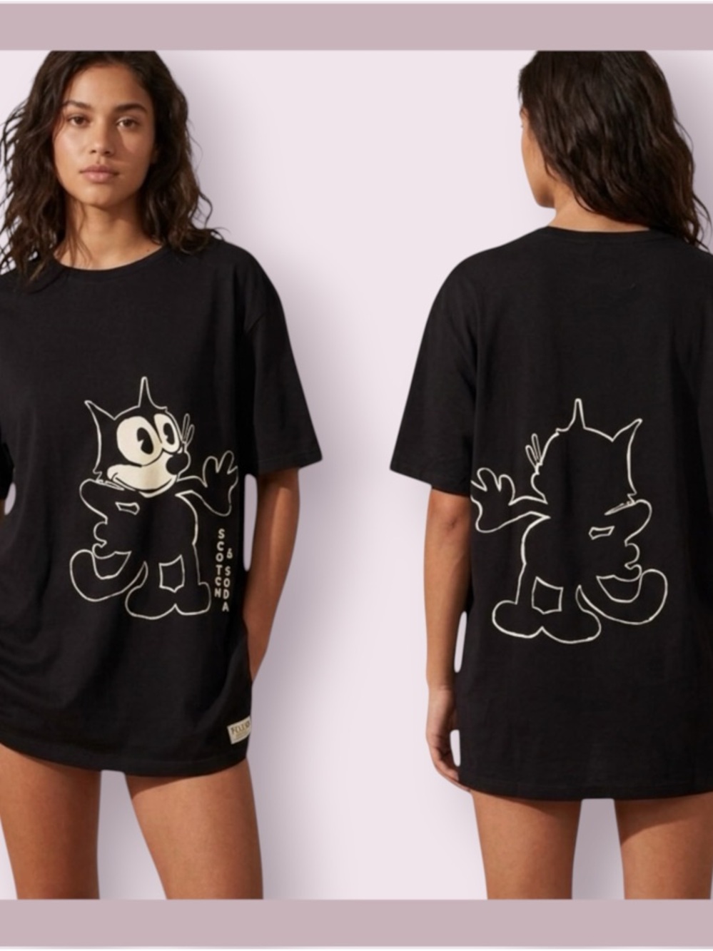 Scotch & Soda x “Felix the Cat” Black Tee